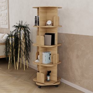 Huzur Köşesi Tekerlekli Döner Kitaplık